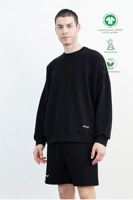 Organic cotton sweatshirt & shorts set