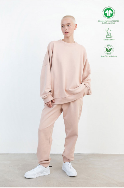 Organic cotton sweatshirt & pants set